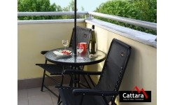 Chairs and Stools Cattara: Sulankstoma sodo kėdė Cattara Terst – juoda