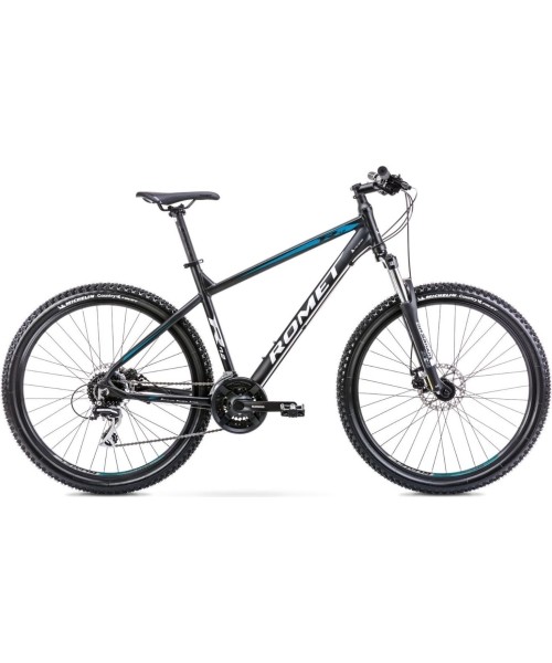 Dviračiai jaunimui ir suaugusiems Romet: Dviratis Romet Rambler R7.2 27.5" 2022 black-turquoise