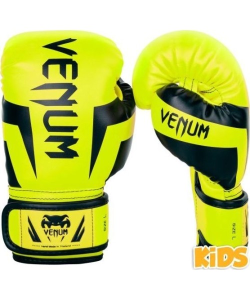 Boxing Gloves Venum: "Venum Elite" bokso pirštinės vaikams - Exclusive - Fluo yellow