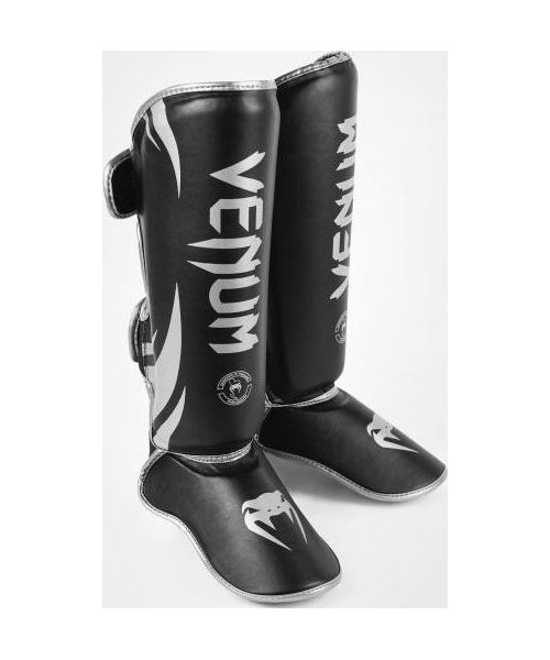 Leg Protection Venum: Venum Challenger 2.0 Standup blauzdų apsaugos - Juoda/sidabrinė