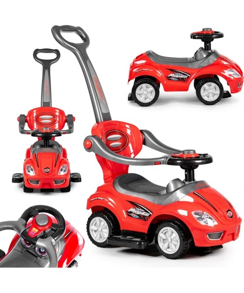 Go-Karts for Children : Važiuoklė, vaikštynė, stūmiklis 3in1 deluxe