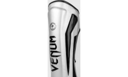 Kojų ir blauzdų apsaugos Venum: Venum Elite Standup Shinguards - Silver/Black