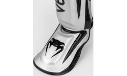 Kojų ir blauzdų apsaugos Venum: Venum Elite Standup Shinguards - Silver/Black