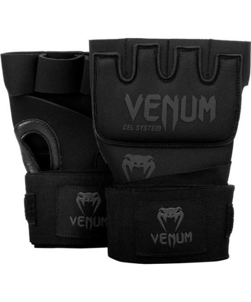 Boxing Wraps & Gel Undergloves Venum: Venum Kontact Gel Glove Wraps - Black/Black