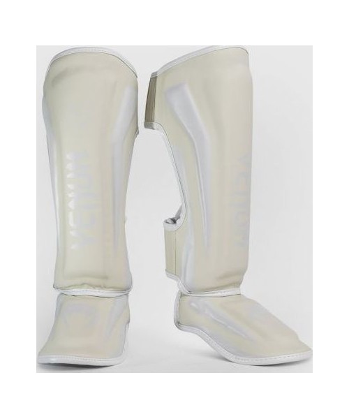 Kojų ir blauzdų apsaugos Venum: Venum Elite Standup Shinguards - White/White