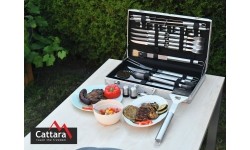 Grill Tools and Accessories Cattara: Grilio įrankių rinkinys Cattara – 30 vnt., aliumininis dėklas