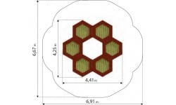 In-ground trampolines : Trampoline Inter-Play Hexo 6A
