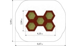 In-ground trampolines : Trampoline Inter-Play Hexo 5A
