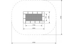 In-ground trampolines : Trampoline Inter-Play Orta 125 x 225