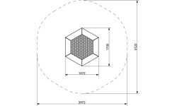 In-ground trampolines : Trampoline Inter-Play Hexo 1