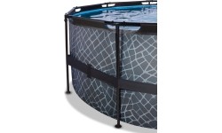 Above Ground Pools Exit: Baseinas EXIT Stone ø450 x 122 cm su stogeliu ir pompa su smėlio filtru