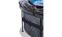 Above Ground Pools Exit: Baseinas EXIT Stone ø450 x 122 cm su stogeliu ir pompa su smėlio filtru