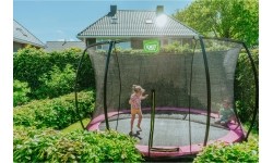 In-ground trampolines Exit: Įkasamas batutas su tinklu Exit Silhouette 366cm - Rožinis