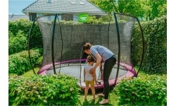 In-ground trampolines Exit: Įkasamas batutas su tinklu Exit Silhouette 366cm - Rožinis