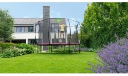 On-ground trampolines Exit: Apvalus batutax Exir Silhouette 244cm - Rožinis
