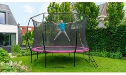 On-ground trampolines Exit: Apvalus batutax Exir Silhouette 244cm - Rožinis