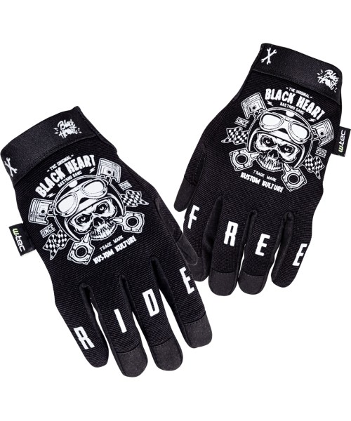 Men's Summer Motorcycle Gloves W-TEC: Moto pirštinės W-TEC Piston Skull