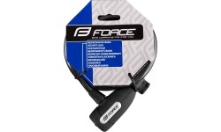 Gloves & Helmets & Accessories : Bicycle Lock FORCE Lux, with Holder, 180/12mm, Black