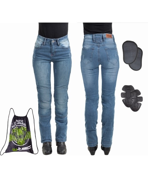 Moteriški motociklininko džinsai W-TEC: Women’s Moto Jeans W-TEC Panimali