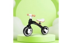 Vaikiški paspirtukai Eco Toys: Krosinis dviratis su pedalais - mokomieji šoniniai ratai 3in1 juodos spalvos ECOTOYS