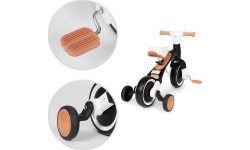 Vaikiški paspirtukai Eco Toys: Krosinis dviratis su pedalais - mokomieji šoniniai ratai 3in1 juodos spalvos ECOTOYS