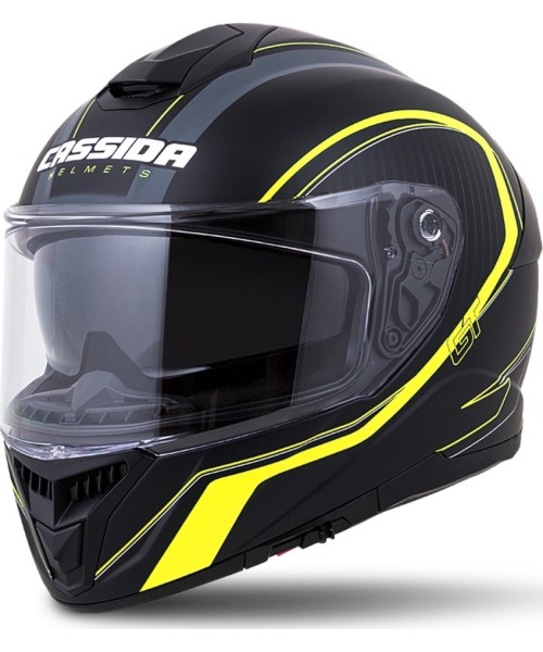 Viso veido šalmai Cassida: Motociklininko šalmas Cassida Integral GT 2.0 Reptyl Black/Fluo Yellow/White