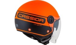 Motorolerių šalmai Cassida: Motociklininko šalmas Cassida Handy Plus Linear Pearl Matte Orange/Black