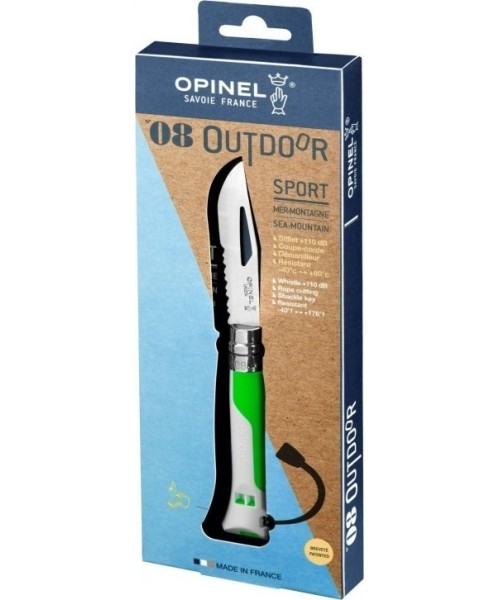 Medžiokliniai ir išgyvenimo peiliai Opinel: Opinel Outdoor Nr.8 nerūdijančio plieno ašmenimis