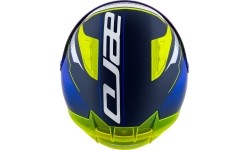 Full Face Helmets Cassida: Motociklininko šalmas Cassida Aero Drome Blue/Fluo Yellow/Light Blue/White Blue/White