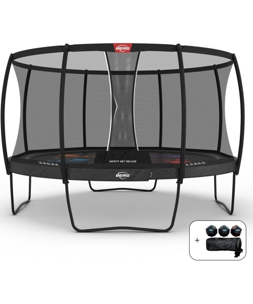 On-ground trampolines BERG: BERG Elite Regular 430 Grey Levels + Safety Net Deluxe