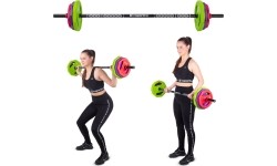 Grifų su svoriais komplektai inSPORTline: Štanga su svoriais inSPORTline Pumpino