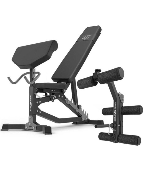 Barbell & Squat Stands Marbo Sport: Set MS39_2.0 | Double-sided adjustable training bench + prayer bar + press - Marbo Sport