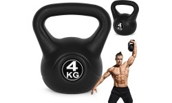 Aerobikos viniliniai ir neopreniniai hanteliai ModernHOME: Kettlebell kettle 4kg pratybų hantelis kamuolys fitneso svoris Mod...