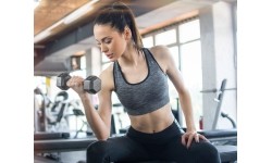 Dumbbells for Aerobics ModernHOME: Šešiakampių hantelių rinkinys 2x5 kg treniruočių svoriai fitneso svarmenys pilki ModernHome