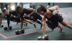 Dumbbells for Aerobics ModernHOME: Šešiakampių hantelių rinkinys 2x5 kg treniruočių svoriai fitneso svarmenys pilki ModernHome