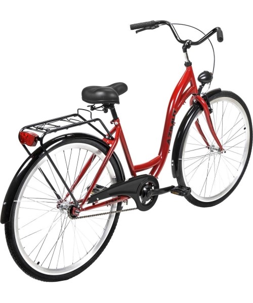 Dviračiai jaunimui ir suaugusiems : Dviratis AZIMUT Classic 28" 2023 bordo
