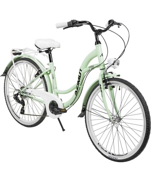 City Bikes : Dviratis AZIMUT Vintage TX-7 26" 2023 mint-white shiny