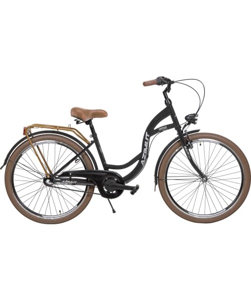 City Bikes : Dviratis AZIMUT Vintage 26" 3-speed 2023 black-cream matt