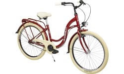 City Bikes : Dviratis AZIMUT Vintage 26" 3-speed 2023 burgund-cream shiny