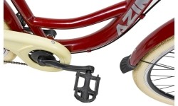 City Bikes : Dviratis AZIMUT Vintage 26" 3-speed 2023 burgund-cream shiny