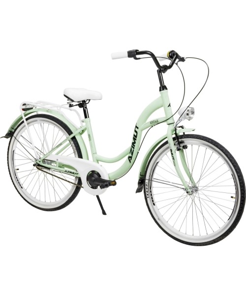 City Bikes : Dviratis AZIMUT Vintage 26" 3-speed 2023 mint-white matt