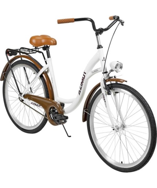 City Bikes : Dviratis AZIMUT Classic 26" 2023 white