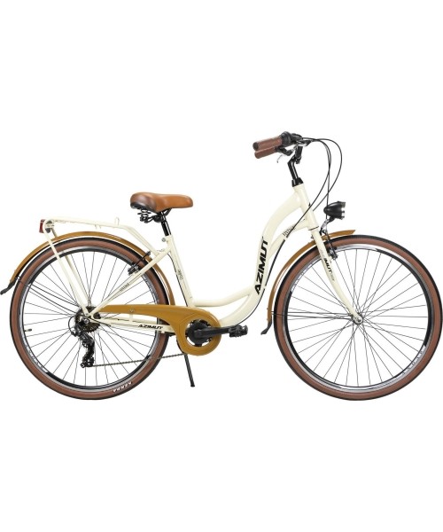 City Bikes : Dviratis AZIMUT Vintage TX-7 28" 2023 cream-brown semi-matt