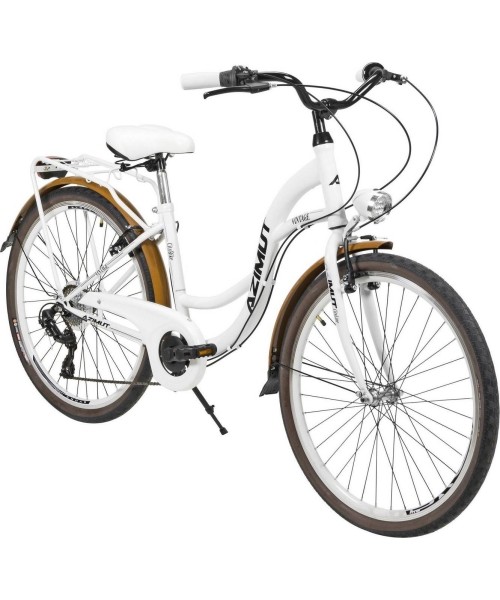 City Bikes : Dviratis AZIMUT Vintage TX-7 26" 2023 white-cream matt