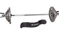 Hantelių rinkiniai inSPORTline: Olympic Plate-Loaded Barbell Set inSPORTline Hamerton 120 cm/50 mm 45 kg