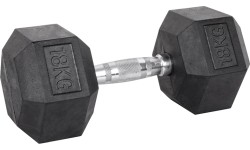 Hexagon Dumbbells inSPORTline: Šešiakampis hantelis inSPORTline Hexsteel 18kg