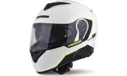 Moduliniai šalmai Cassida: Motorcycle Helmet Cassida Compress 2.0 Refraction White/Black/Fluo Yellow P/J