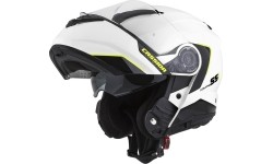 Moduliniai šalmai Cassida: Motorcycle Helmet Cassida Compress 2.0 Refraction White/Black/Fluo Yellow P/J