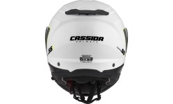Moduliniai šalmai Cassida: Motorcycle Helmet Cassida Compress 2.0 Refraction White/Black/Fluo Yellow P/J