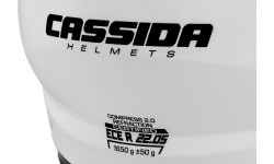 Moduliniai šalmai Cassida: Motorcycle Helmet Cassida Compress 2.0 Refraction White/Black/Fluo Yellow P/J